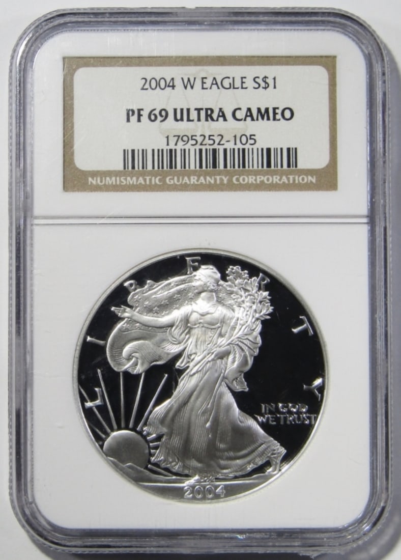 2004-W SILVER EAGLE NGC PF-69 UC (1 of 4)