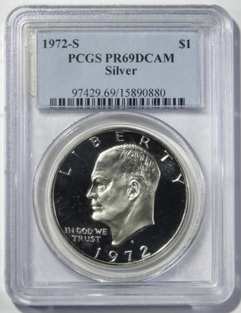1972-S SILVER IKE DOLLAR PCGS PR-69 DCAM (1 of 4)