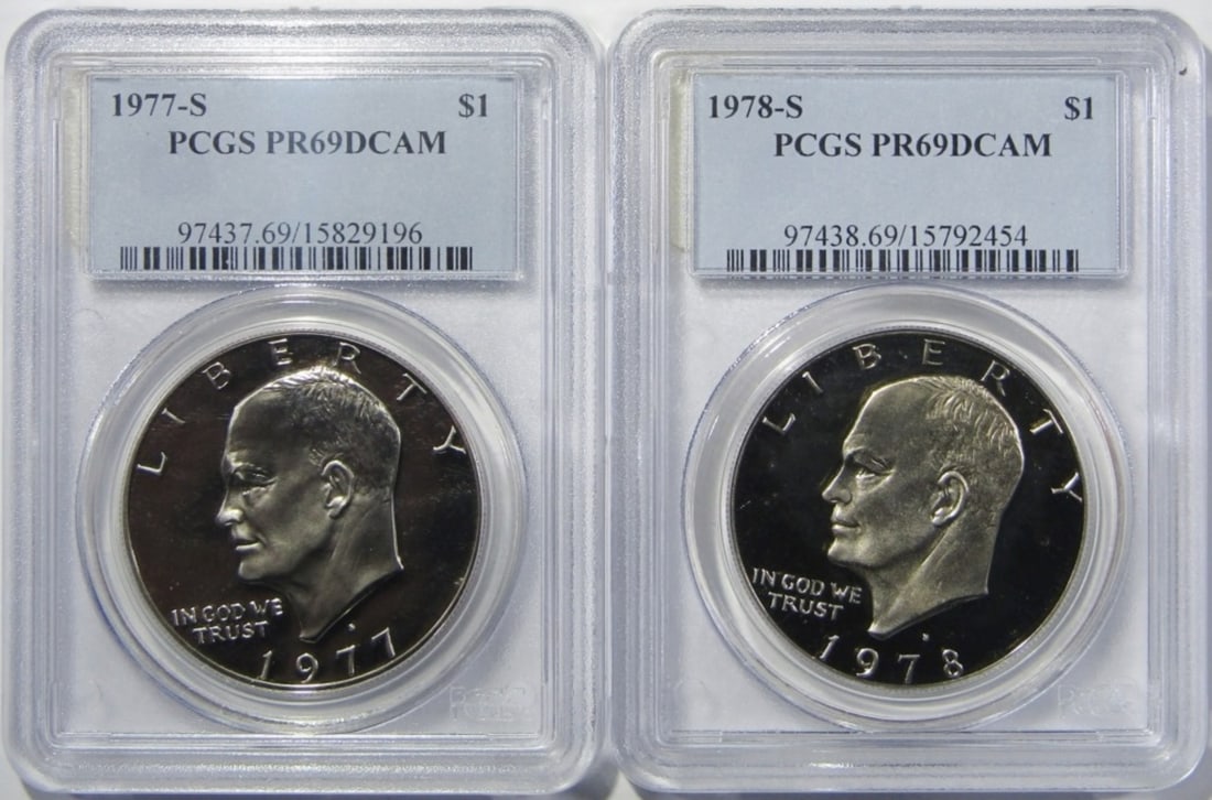 1977-S & 1978-S IKES PCGS PR-69 DCAM (1 of 2)