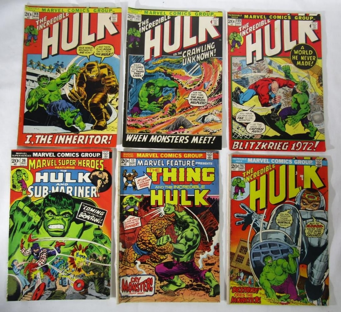 (6) MARVEL THE INCREDIBLE HULK / MARVEL FEATURES (1 of 7)