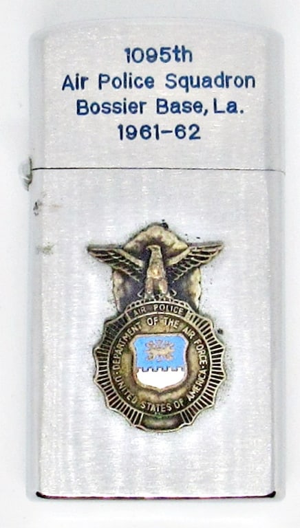 1095th AIR POLICE SQUADRON 1961-62 LIGHTER: DEPT OF THE AIR FORCE - LIGHTLY USED