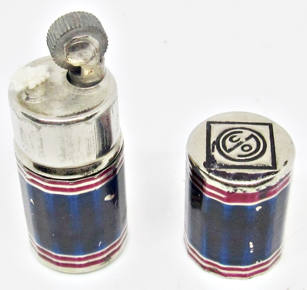 OTIS STEEL VINTAGE TUBE LIGHTER ART DECO: LOOKS UNUSED - UNTESTED