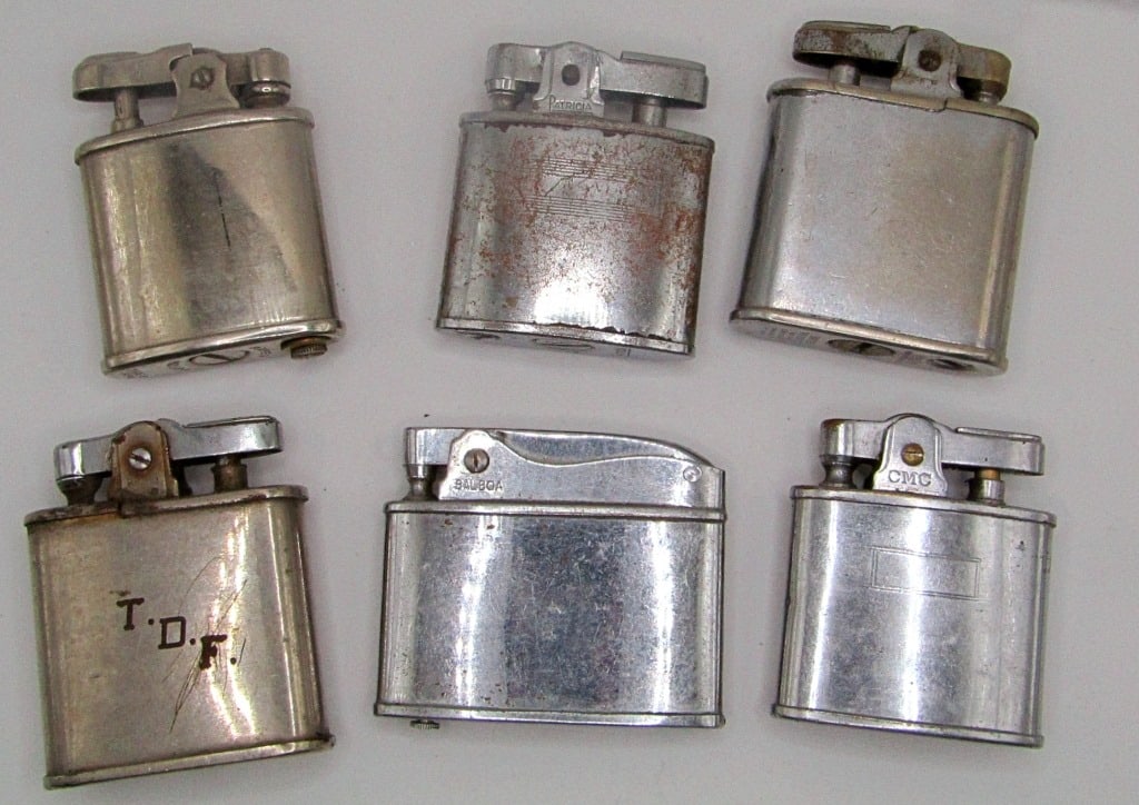 (6) VINTAGE LIGHTERS, RONSON, ROMEO, BALBOA: UNTESTED LOT - VINTAGE