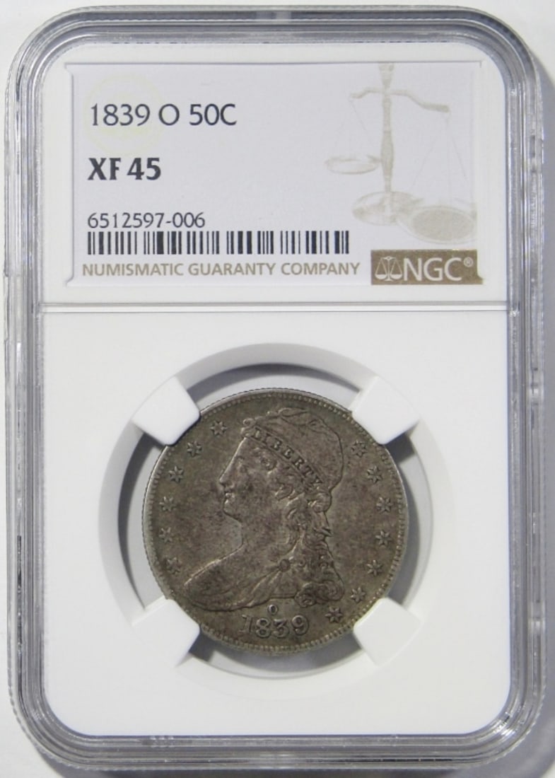 1839-O CAPPED BUST HALF NGC XF-45 (1 of 4)