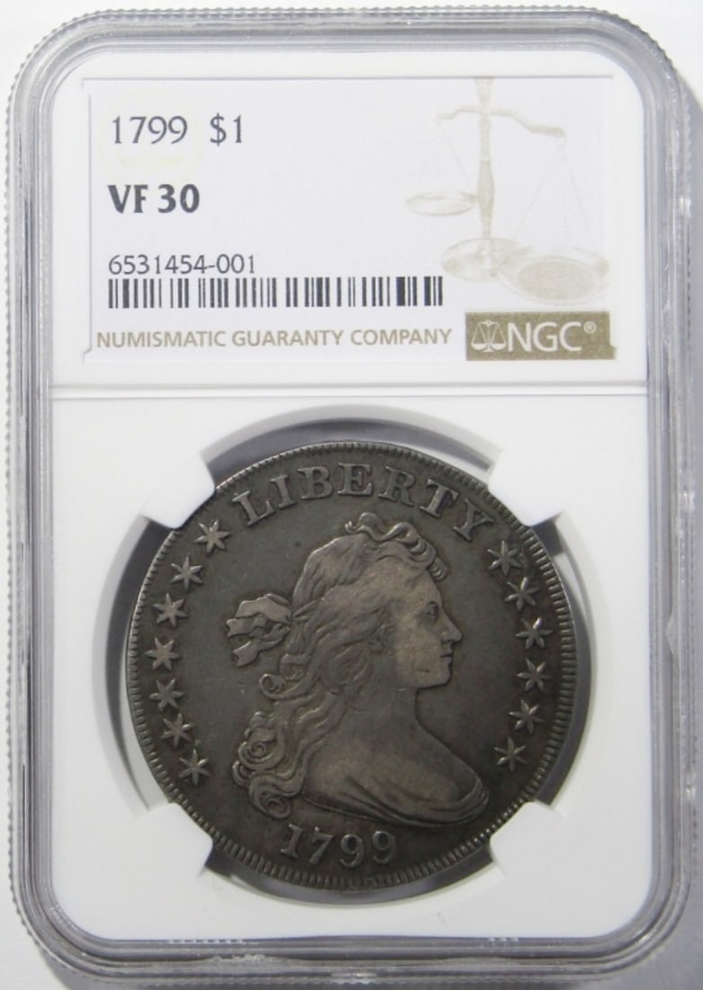 1799 DRAPED BUST DOLLAR NGC VF-30 (1 of 4)