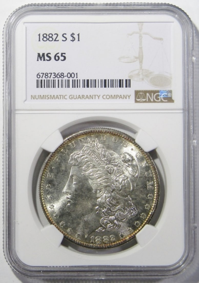 1882-S MORGAN DOLLAR NGC MS-65: ONE STOP SHOP FOR ANTIQUES, COLLECTIBLES, AND COINS