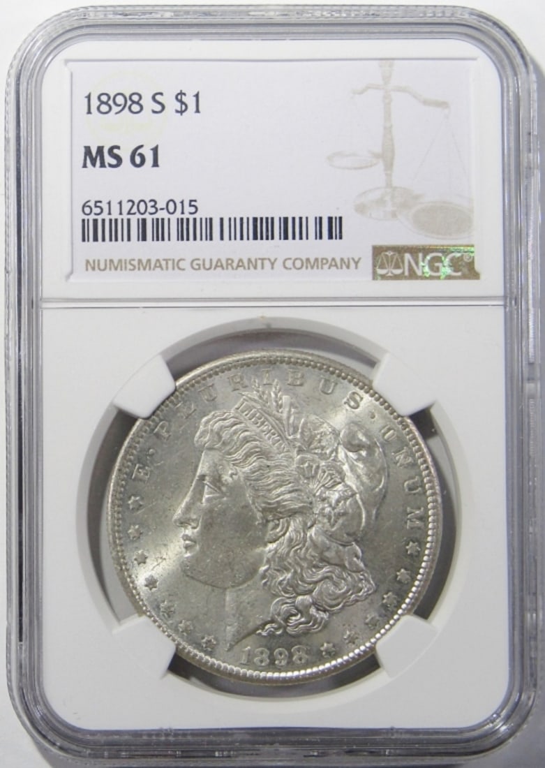 1898-S MORGAN DOLLAR NGC MS-61 (1 of 4)