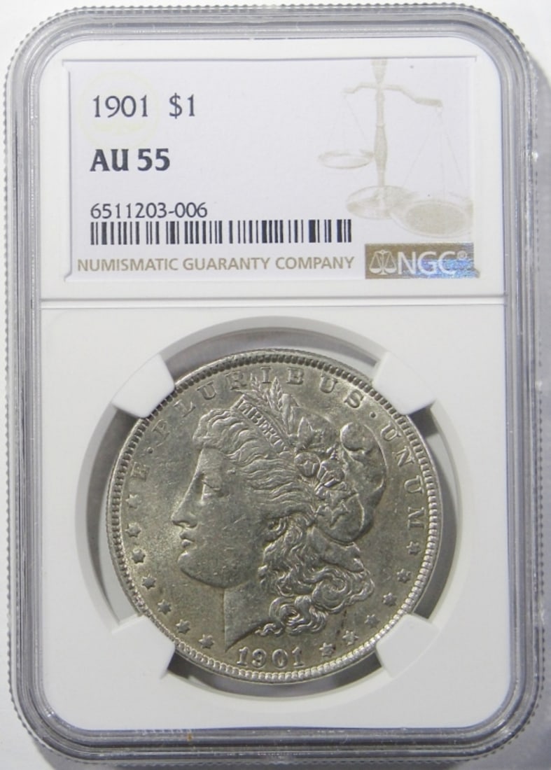 1901 MORGAN DOLLAR NGC AU-55 (1 of 4)