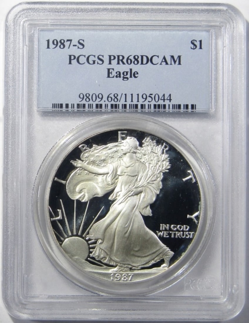 1987-S SILVER EAGLE PCGS PR-68 DCAM (1 of 4)