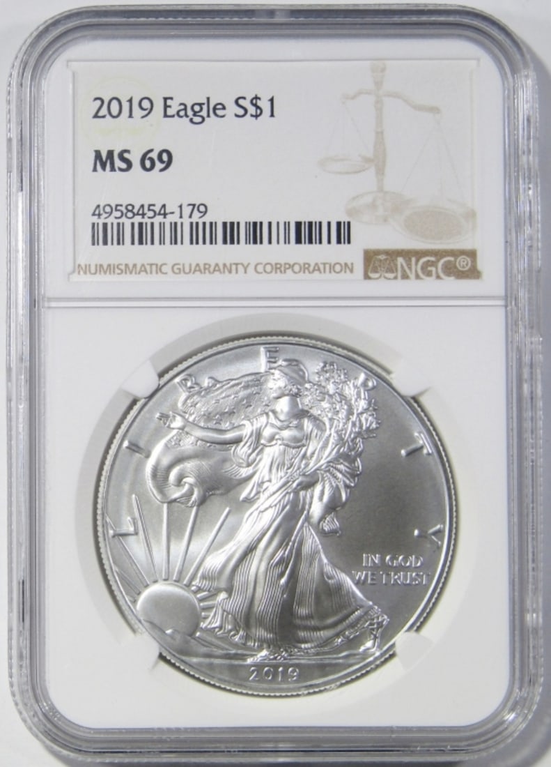 2019 AMERICAN SILVER EAGLE NGC MS-69 (1 of 4)