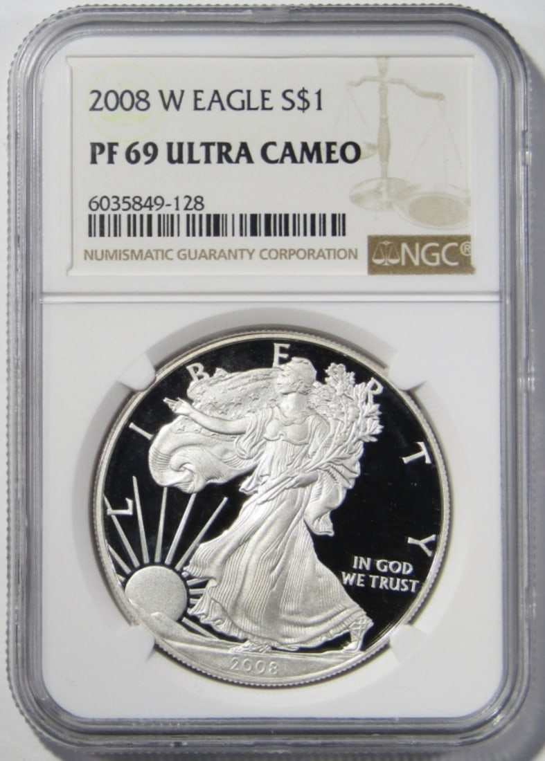 2008-W SILVER EAGLE NGC PF-69 UC (1 of 4)