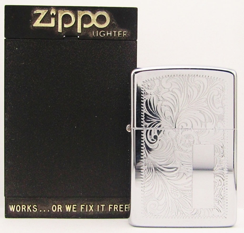 1993 High Polish Venetian Zippo Lighter Unfired!: Unfired In Original Box.