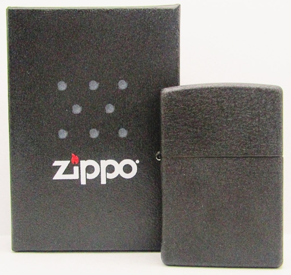 2016 NIB Black Crackle Windproof Zippo Lighter: New in Box, Sealed.