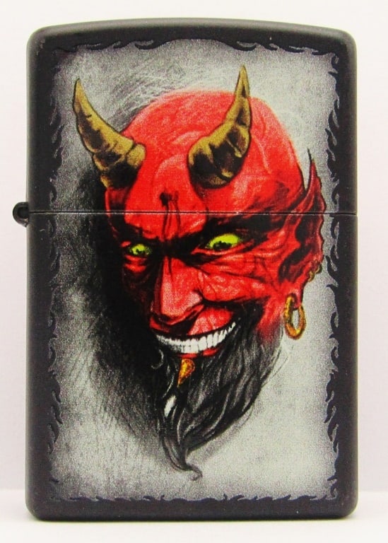 2015 Tattoo Devil Black Matte SEALED Zippo: Sealed Zippo Lighter.