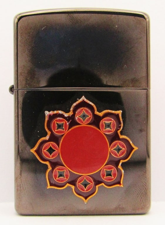 2003 Sealed Black ice Camel Rosette Sun Zippo: New & Sealed!