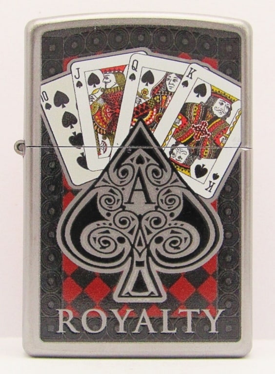 2017 Royalty Ace of Spades Poker Zippo Lighter: New & Sealed Zippo Lighter