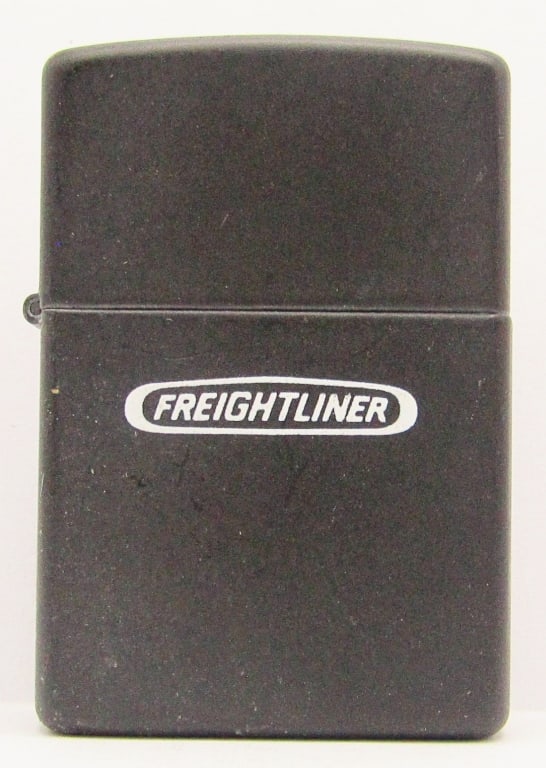 1999 Unfired Black Matte Freightliner Zippo: Unfired Zippo Lighter