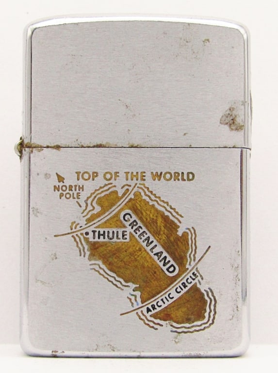 1970 Top of the World Greenland Artic Circle Zippo: Used Condition