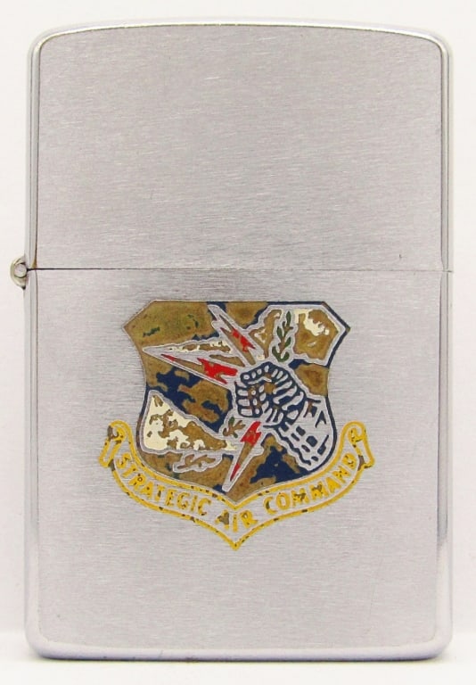 1958 PAT. 2517191 Strategic Air Command Zippo: Defense Force Zippo Lighter; Used Condition.