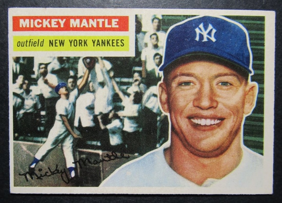 1956 TOPPS #135 MICKEY MANTLE EX+ (1 of 2)