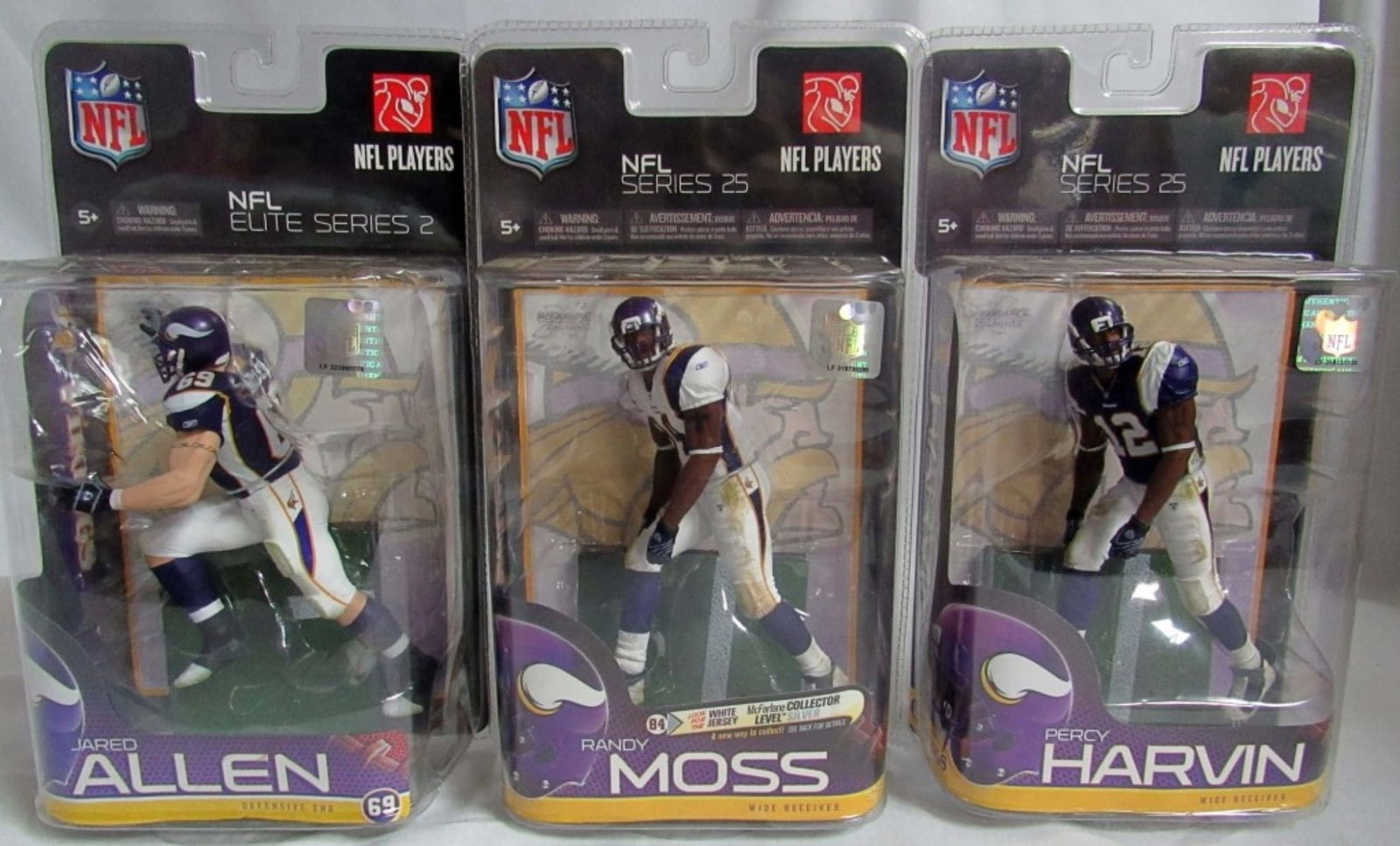 (3) 2010 NFL VIKINGS FIGURINES (1 of 7)