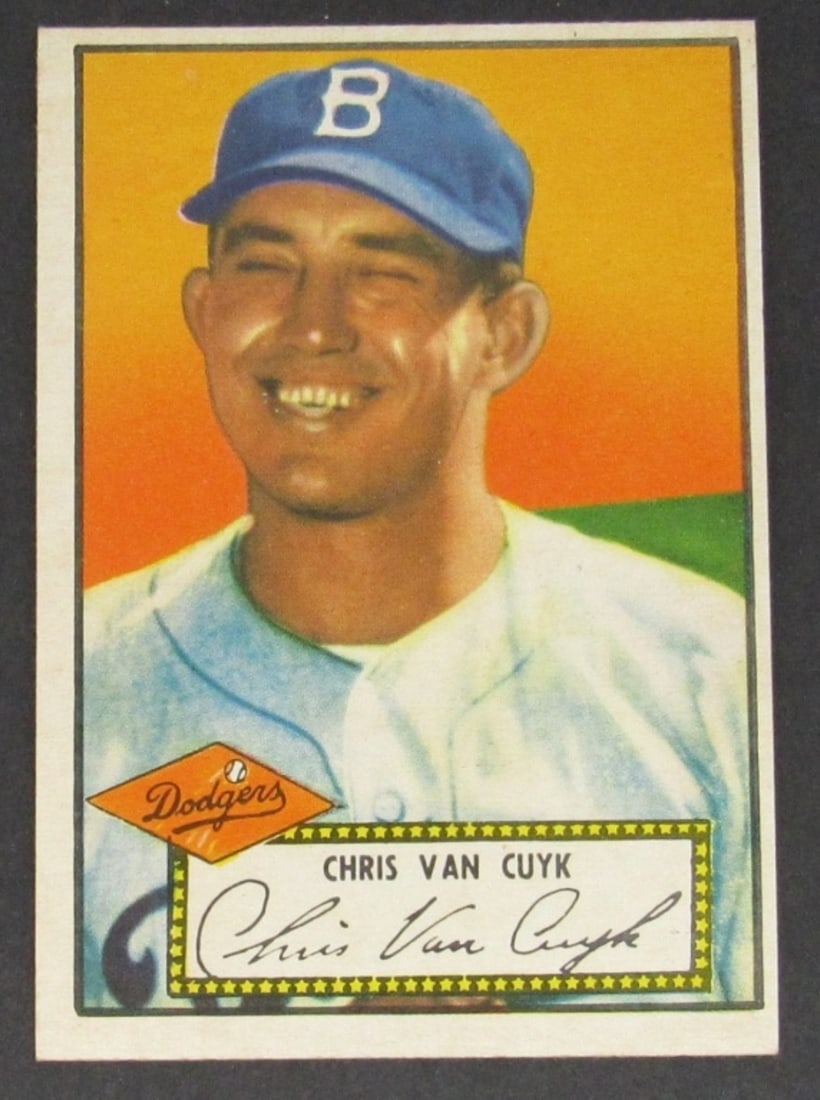 1952 Topps #53 CHRIS VAN CUYK EM: RED BACK - GREAT COLOR & GLOSS