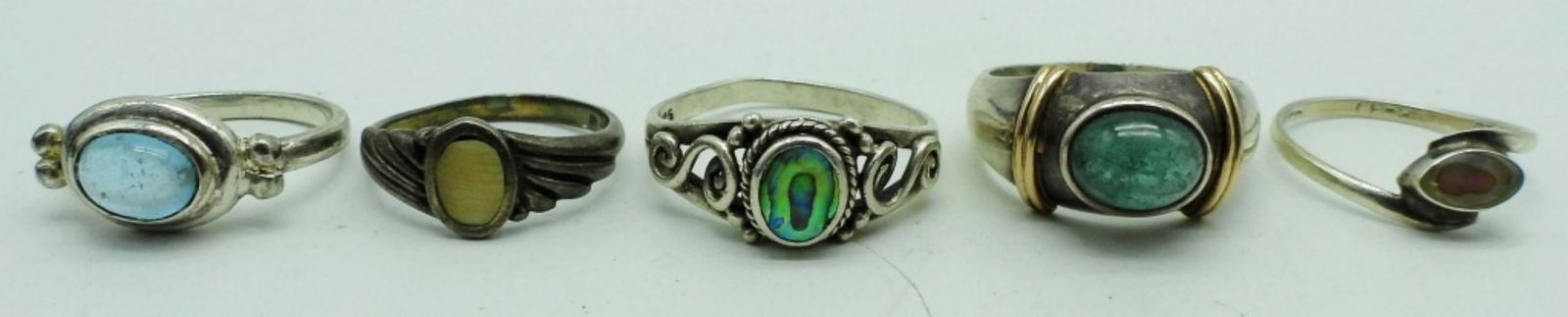 (5) STERLING LADIES RINGS (1 of 6)
