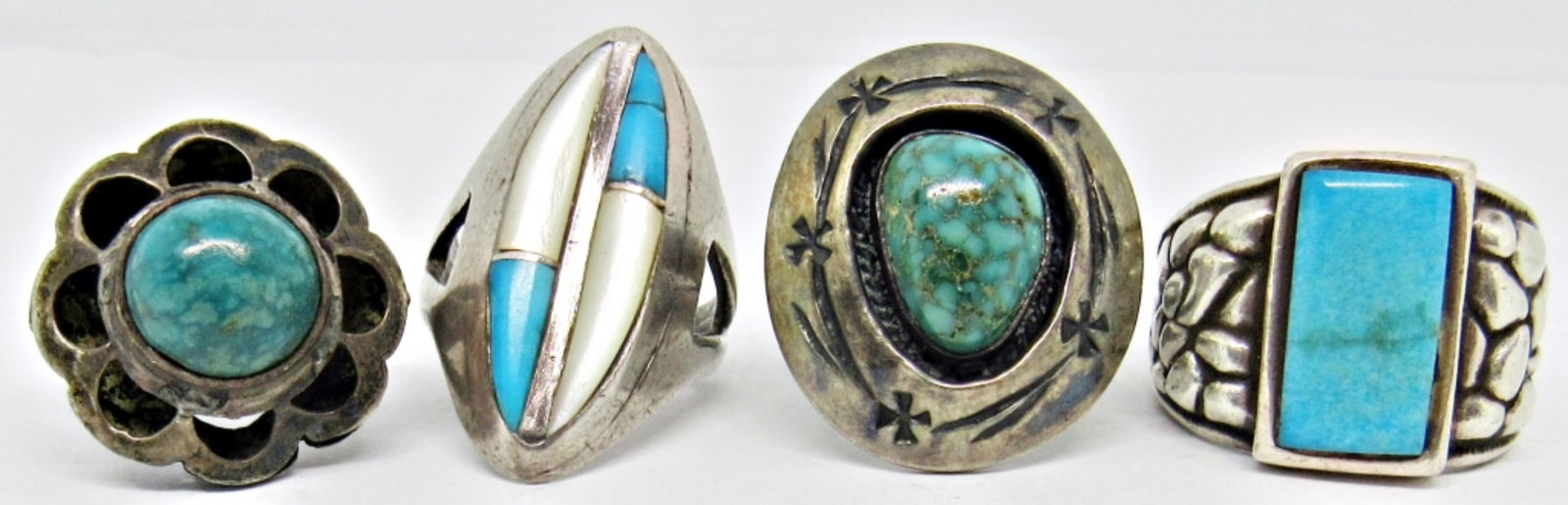 (4) VINTAGE SOUTHWEST STERLING RINGS (1 of 2)
