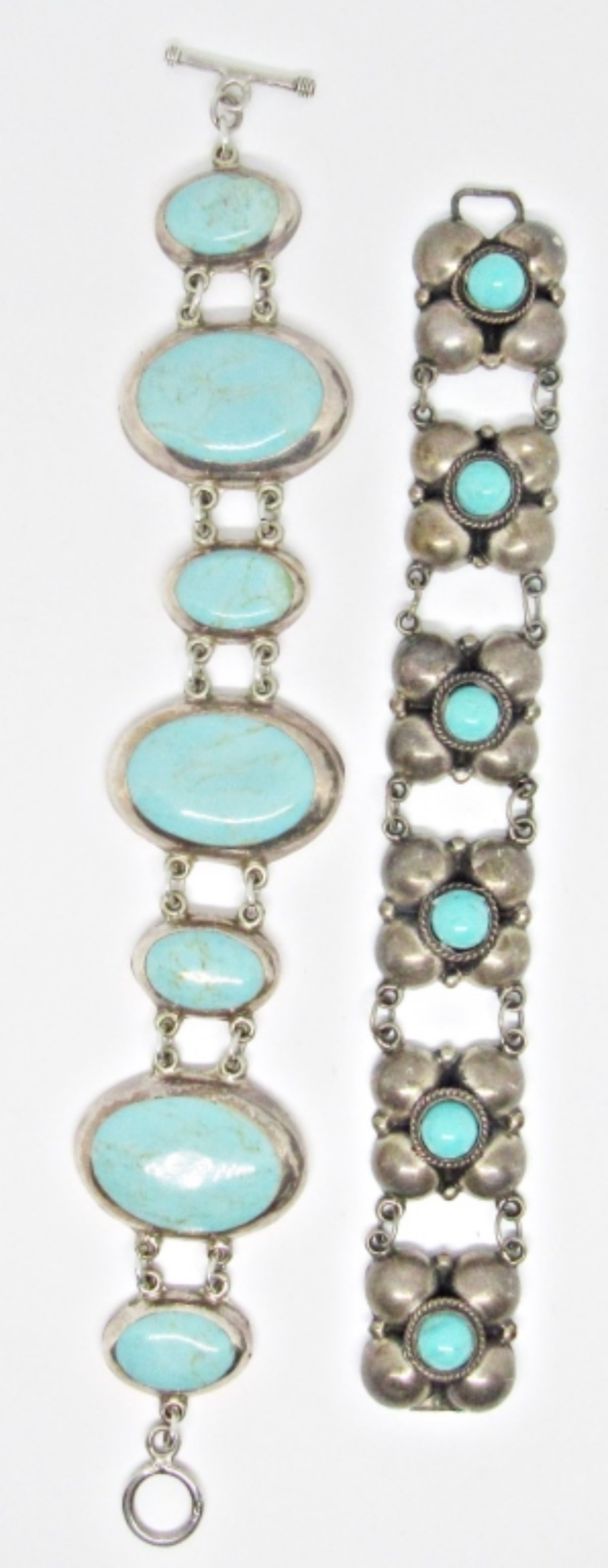 LOT OF 2 TURQUOISE STERLING BRACELETS (1 of 3)
