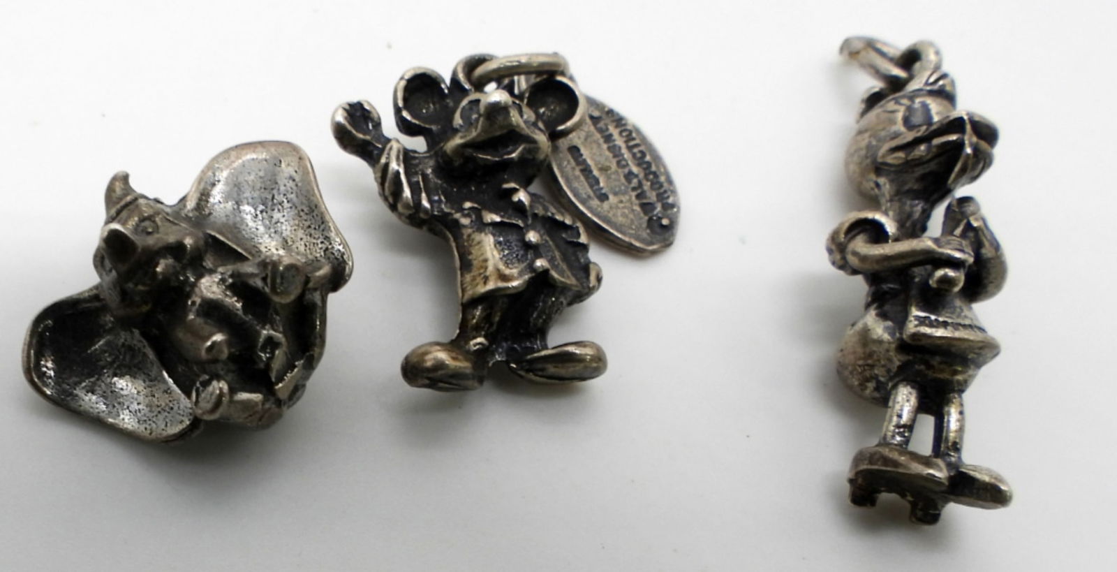 (3) WALT DISNEY STERLING CHARMS - MICKEY, (1 of 2)