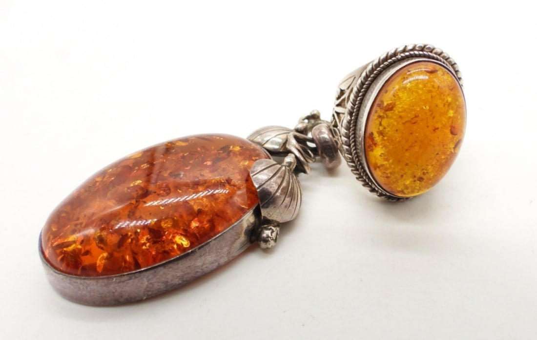 BALTIC AMBER STERLING PENDANT & RING (1 of 5)