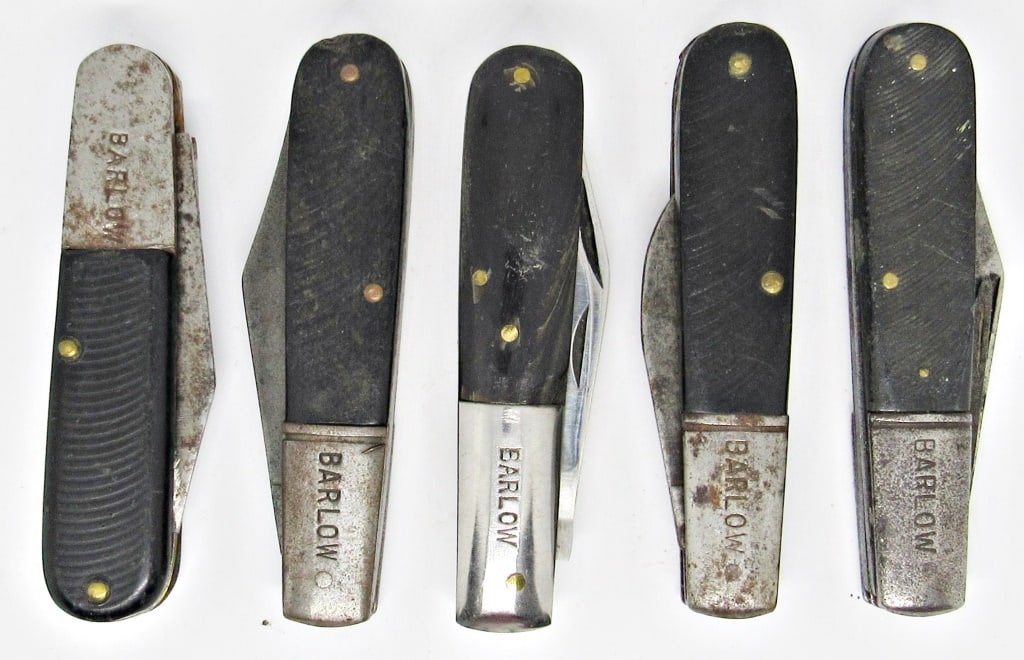 (5) Vintage Barlow Pocket Knives, Parts/Repair (1 of 3)