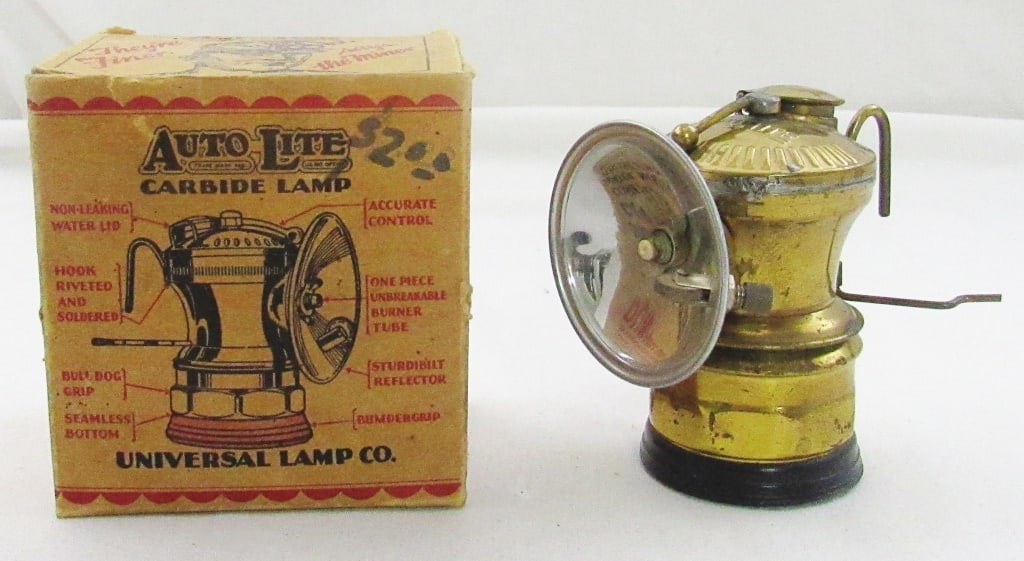 Vintage Auto-Lite Carbide Lamp - In Original Box (1 of 6)