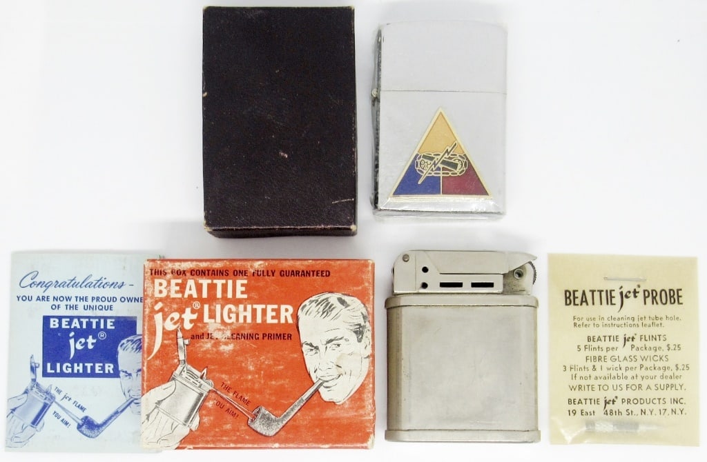 LOT OF 2 ANTIQUE LIGHTERS, SUPREME, BEATTIE JET LI (1 of 5)