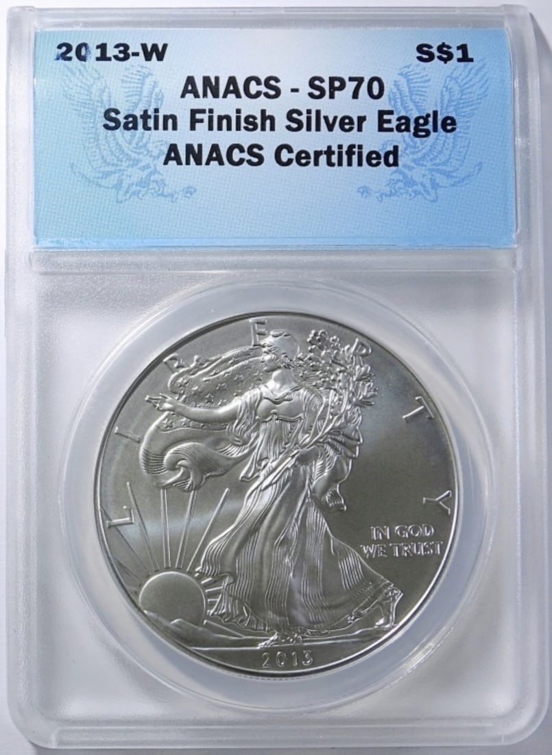2013-W AMERICAN SILVER EAGLE ANACS SP-70 (1 of 4)