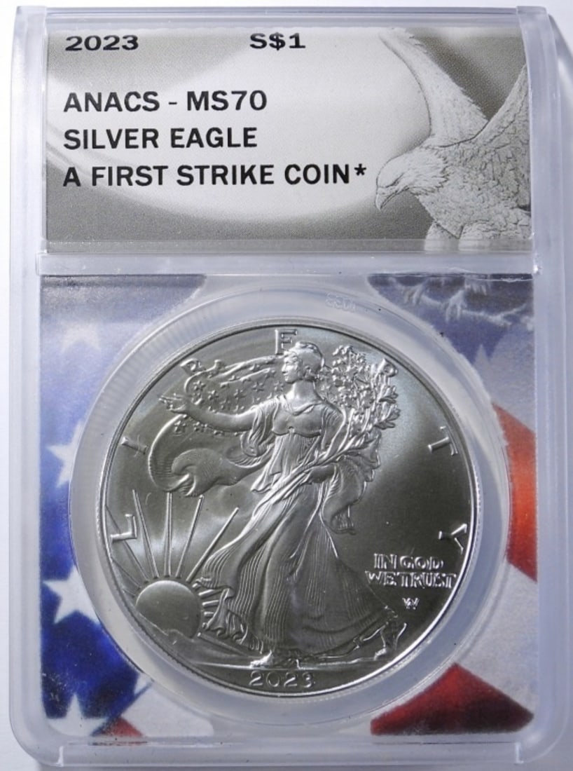 2023 AMERICAN SILVER EAGLE ANACS MS-70 (1 of 4)
