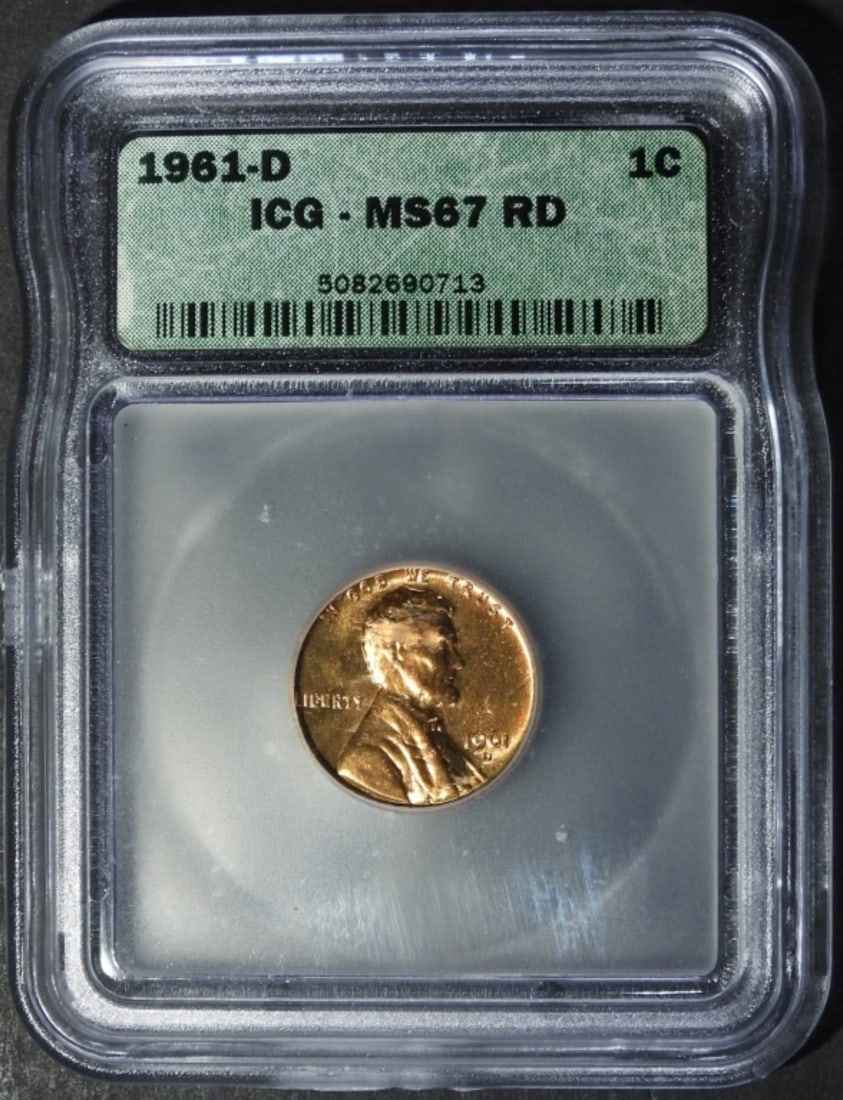 1961-D LINCOLN CENT ICG MS-67 RD (1 of 4)