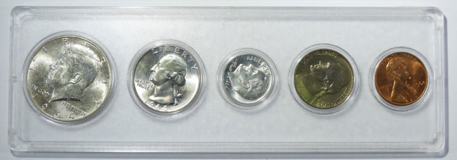 1964 YEAR SET IN PLASTIC HOLDER AU/BU (1 of 2)