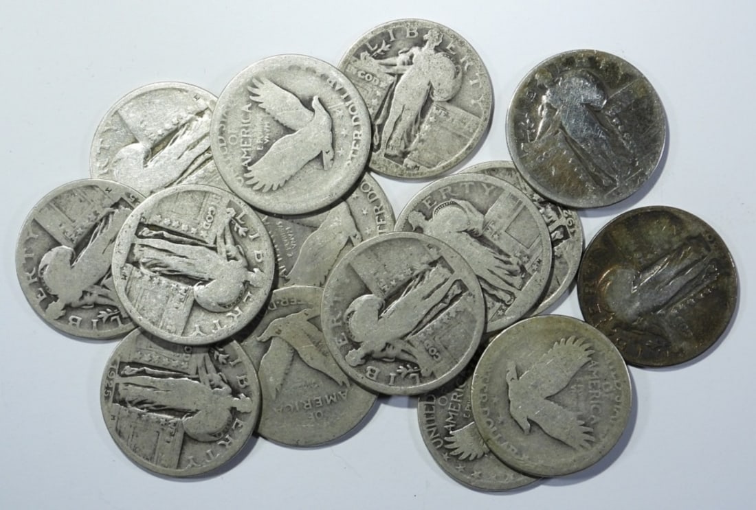 15- MIXED DATE STANDING LIBERTY QUARTERS (1 of 2)