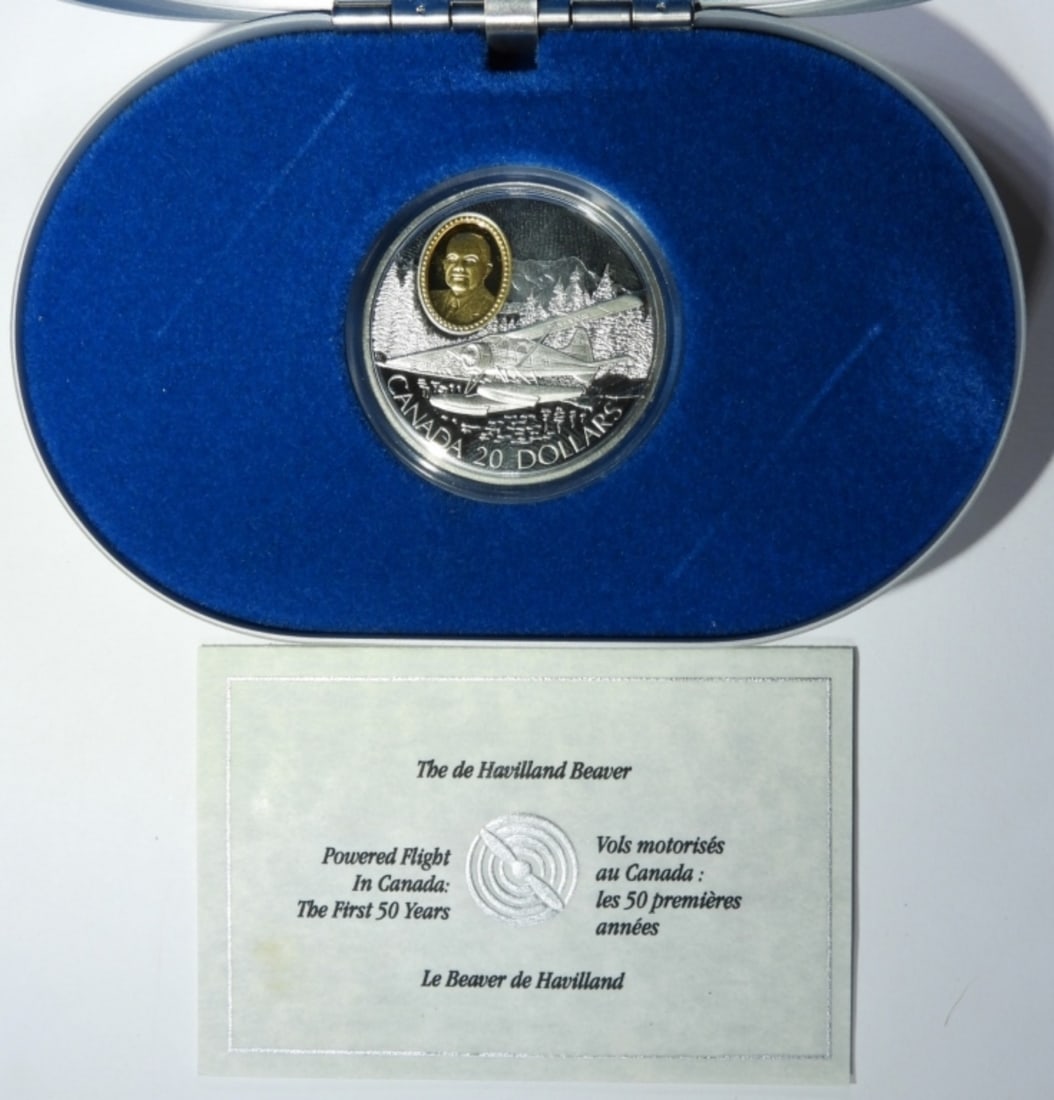 1991 CANADA $20 AVIATION THE BEAVER COIN (1 of 4)