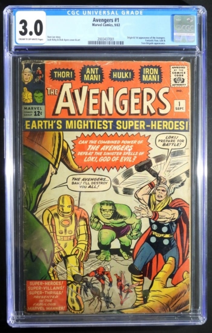 AVENGERS #1 MARVEL COMICS  1963 CGC 3.0 (1 of 3)