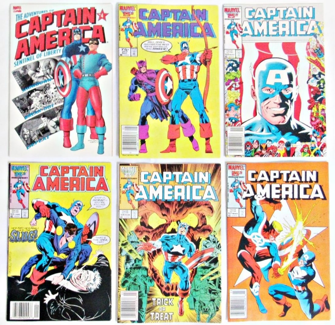 LOT OF 6 MARVEL CAPTAIN AMERICA COMICS (1 of 2)