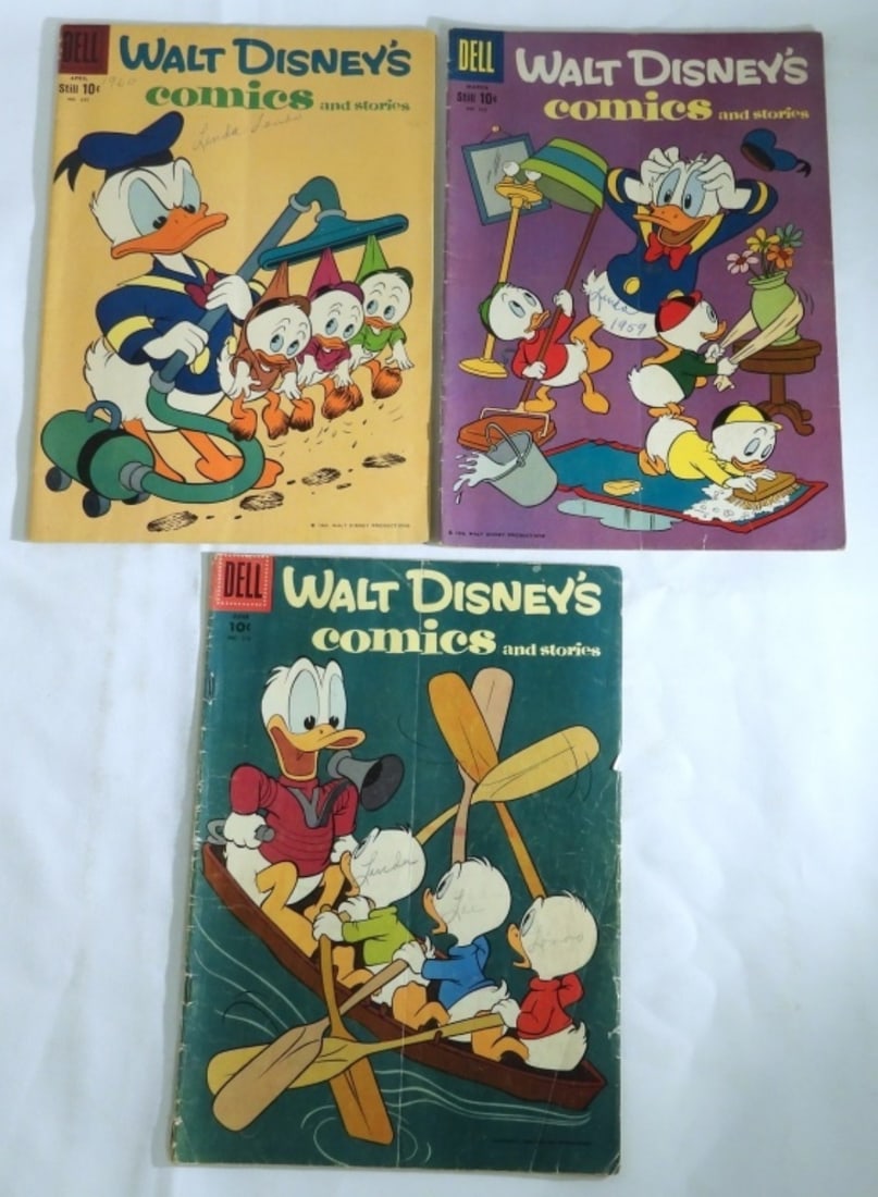 (3) DELL 10c SILVER AGE WALT DISNEY COMICS (1 of 2)