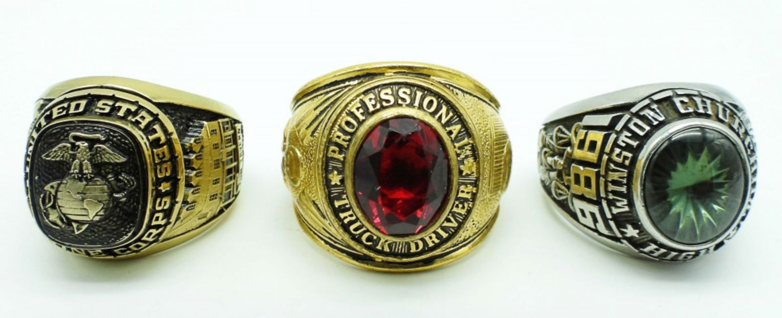 (3) MENS CLASS RINGS (1 of 6)