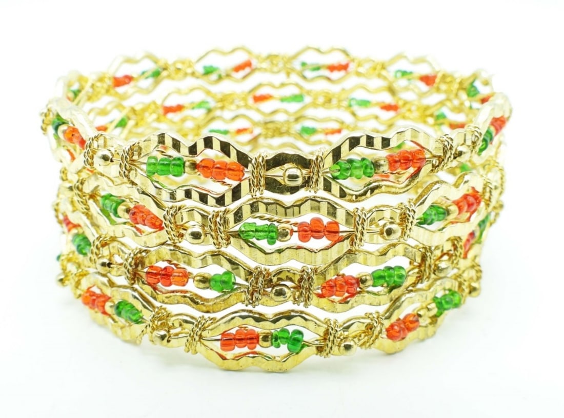 (4) GOLDTONE BANGLE BRACELETS (1 of 3)