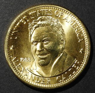 1983 1/2oz GOLD ALEXANDER CALDER MEDAL: AMERICAN ARTS COMMEMORATIVE SERIES