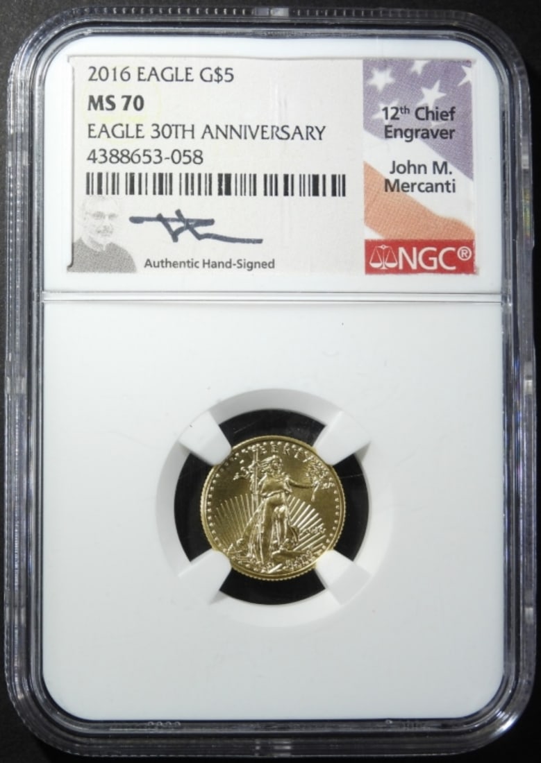 2016 AMERICAN $5 GOLD EAGLE NGC MS-70 (1 of 4)