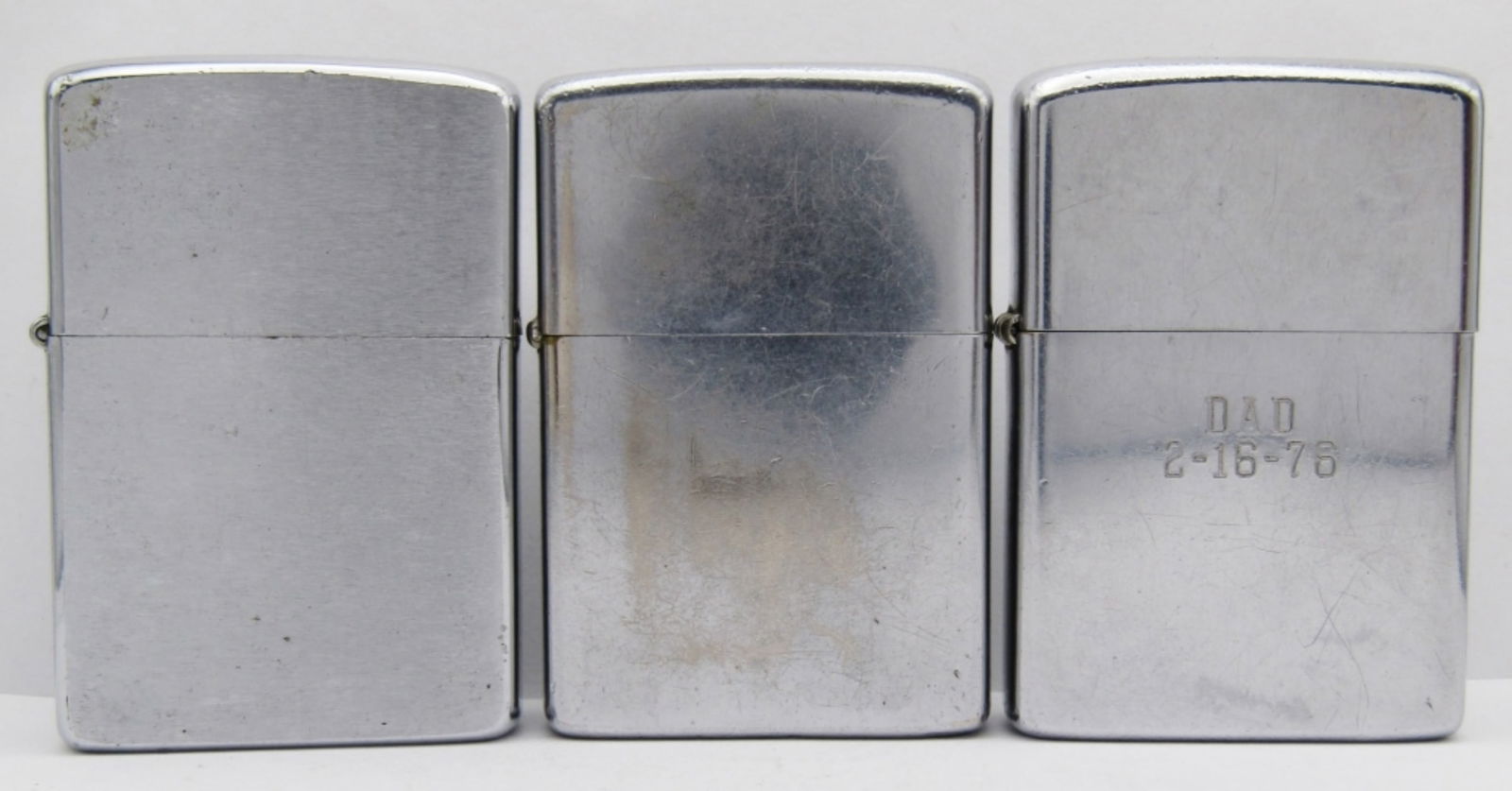 (2) 1975, 1980 Vintage Chrome Zippo Lighters (1 of 5)