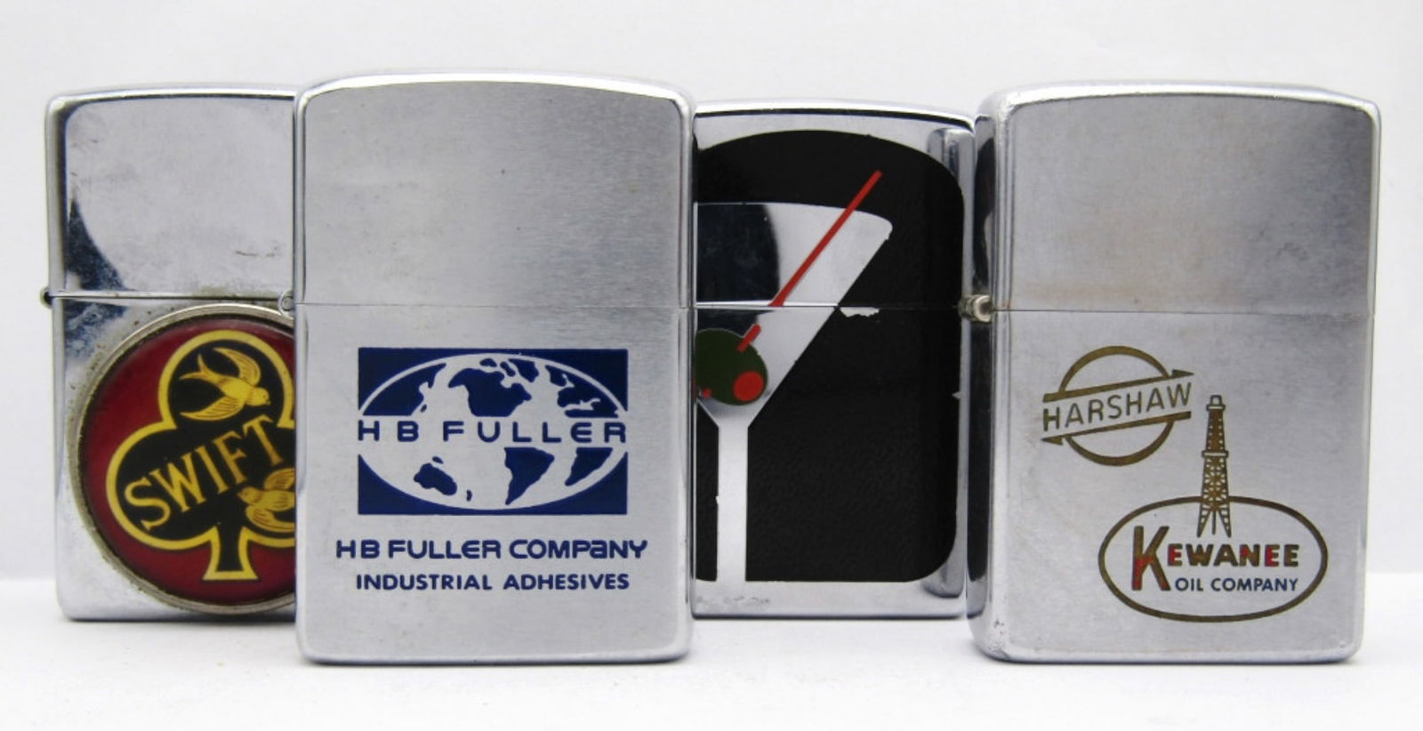 (4) Vintage Advertising Zippo Lighters (1 of 8)
