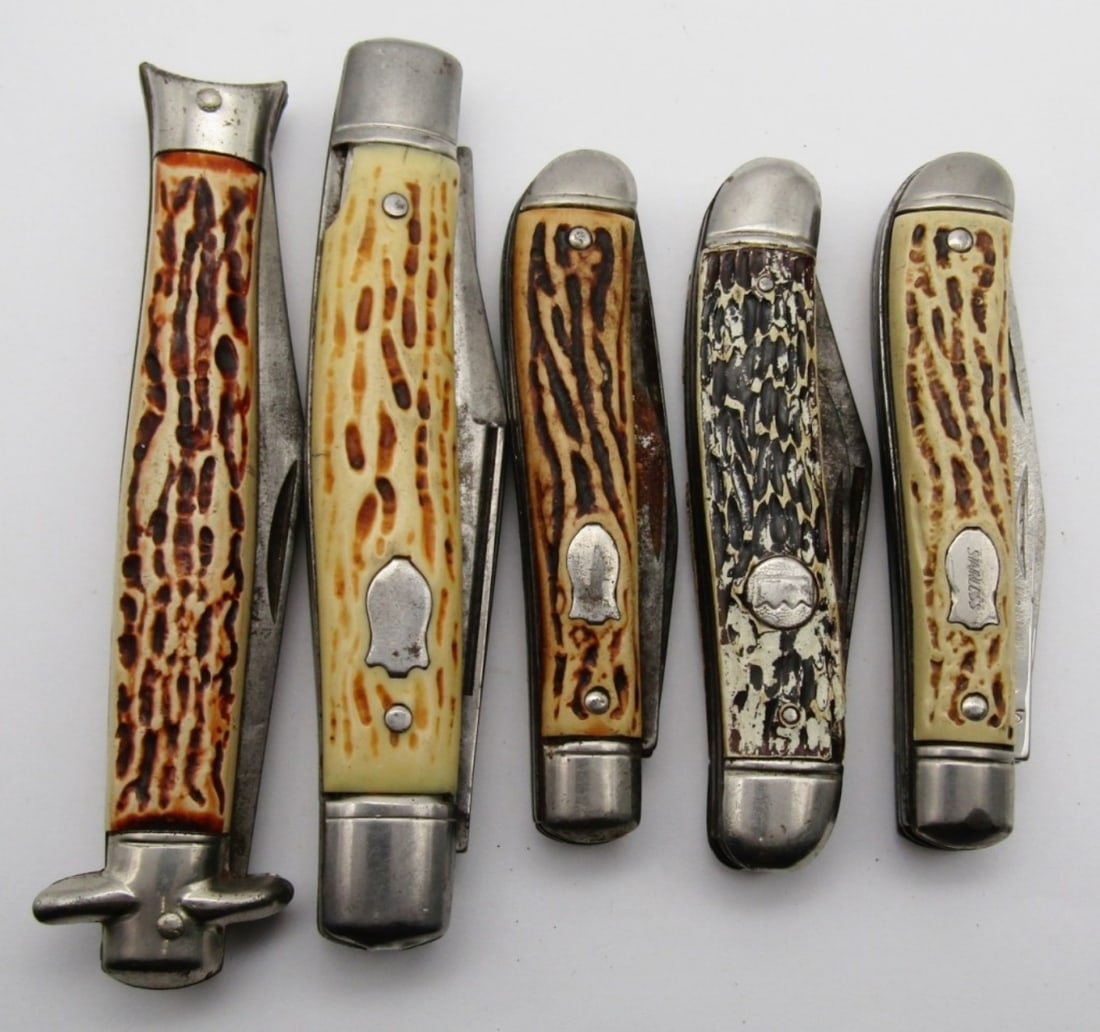 (5) Vintage Pocket Knives; Single Blade Colonial, (1 of 7)
